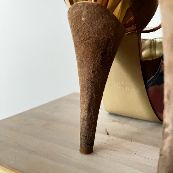 Nine West Satin Tie-Dye Platform Heels - Picture 4 of 6